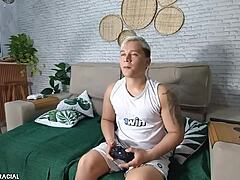 Interracial Gay Fuck Breaks Game