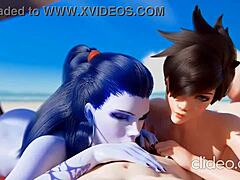 WIDOW’S BEACH THREESOME IGNITES