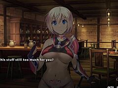 Anime girl's outdoor thrill