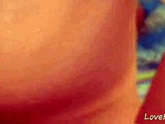 Blonde with huge natural tits rides cock hard