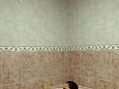 Married woman's steamy tub escape