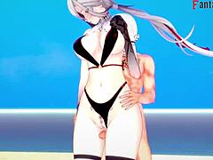 arlecchino’s beach fling in 3d heat