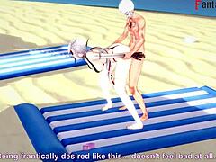 arlecchino’s beach fling in 3d heat