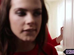 sapphic cheerleader climaxes hard after oral thrill