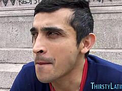 Latino Gay Delivers Blowjob for Messy Facial
