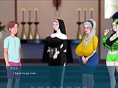 Sexnote orgy with three curvy big-titted girls