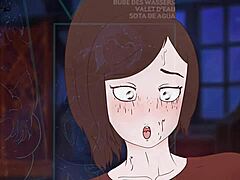 2D babe rides magician's wand