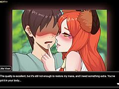Hentai game finale with redhead ruthless fuck.