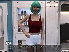 Anime beauty captivates in space