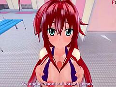 rias gremory's sultry bathroom heat