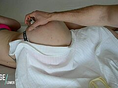 teasing vacuum massage on european babe’s ass