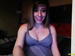 Webcam Beauty Sings and Shows Curves
