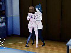 LESBIAN HENTAI WITH BUSTY JUJUTSU STARS
