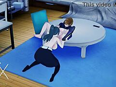 LESBIAN HENTAI WITH BUSTY JUJUTSU STARS