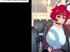 Anime hentai seduces on train