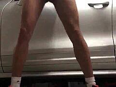 Cheeky Gym Voyeur Caught in Garage