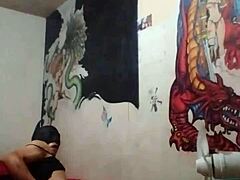 Delgado ladyboy teases with bold solo moves