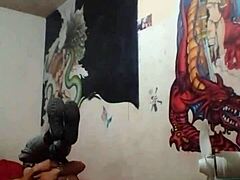 Delgado ladyboy teases with bold solo moves