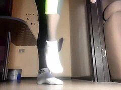 Milf dominates post-gym with power.