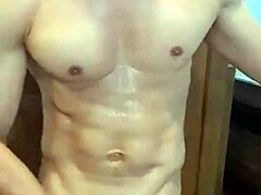 Gay Guy Cums Hard After Shower Session