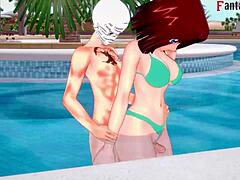 Anzu Mazaki Poolside Tease