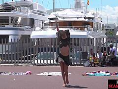 Bold Public Spanking in Europe