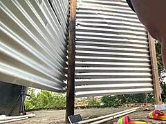 katrina’s daring outdoor striptease