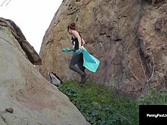 Petite Redhead's Outdoor Power Heat