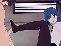 Ikuyo and Ryo’s intense hentai creampie fuck