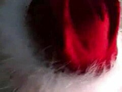 Blonde slut mindy sucks santa for huge cumshot
