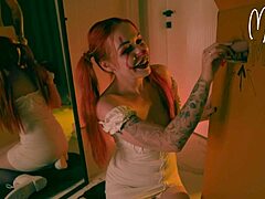 Russian MILF Gets Halloween Facial