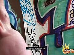 PETITE BRUNETTE'S PUBLIC EBONY ENCOUNTER