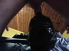 petite brunette's intense throat play