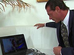 Hot asian slut becomes ultimate fantasy for big white cock. Her pussy drives wild cumshots in stockings!