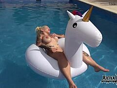 Tattooed unicorn with big boobs