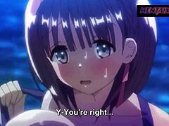 steamy anime poolside charm