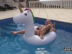 Tattooed unicorn with big boobs