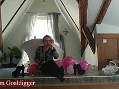 Sultry Glasses: Balloon-Blowing Fetish Twist