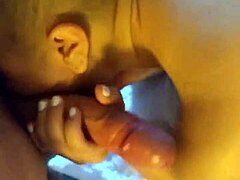 jillian deepthroats huge cock at home