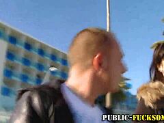 Amateur Slim Beauty Public Show