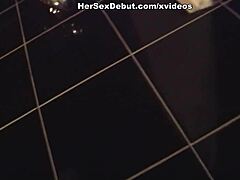 Petite Brunette's Steamy Shower with a Bold Surprise