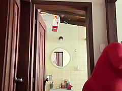 my cute milf neighbor creampies in bathroom