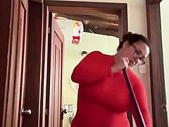 my cute milf neighbor creampies in bathroom