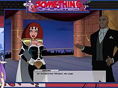 Muscular hunk's animated naughty play