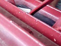 wife caught teasing herself in private moment