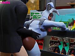 Henchman Pounds Bunny Brawler in Standing Doggystyle Animation