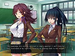 Bold Ladies Rule Anime Bathroom Play