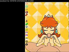Princess Daisy in naughty Mario game