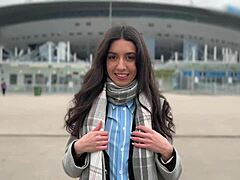 Girl's Curves Slammed in Stadium Restroom
