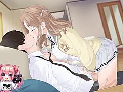 College Girl's Steamy Ride for Sticky Cumshot